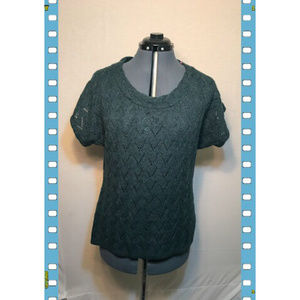 ColdWater Creek Crochet Short Sleeve Sweater